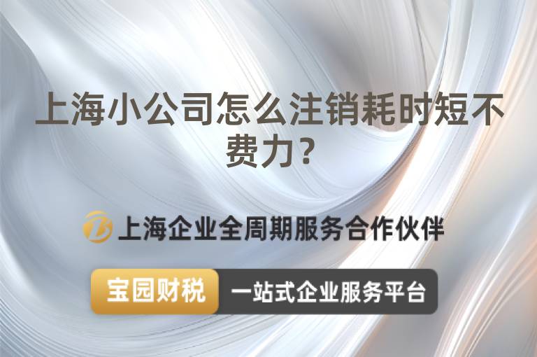 上海小公司怎么注銷耗時短不費力？