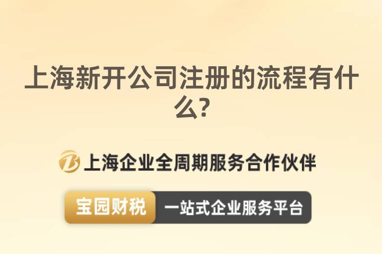 上海新開公司注冊的流程有什么?