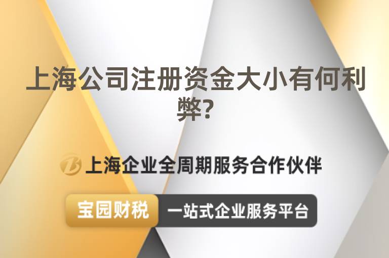 上海公司注冊資金大小有何利弊?