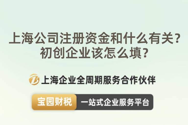 上海公司注冊資金和什么有關(guān)？初創(chuàng)企業(yè)該怎么填？