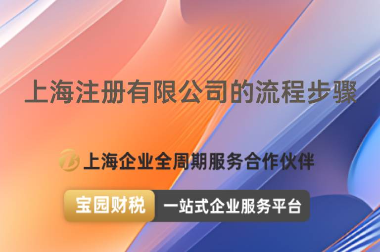 上海注冊有限公司的流程步驟