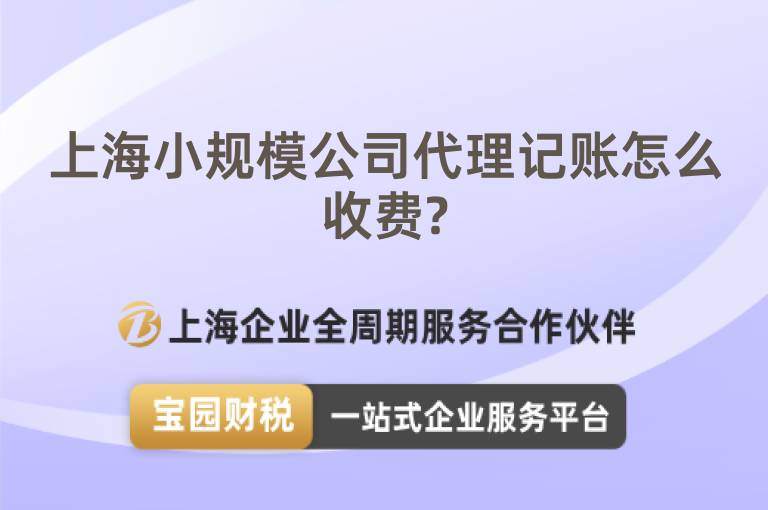 上海小規模公司代理記賬怎么收費?