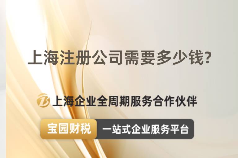 上海注冊公司需要多少錢?
