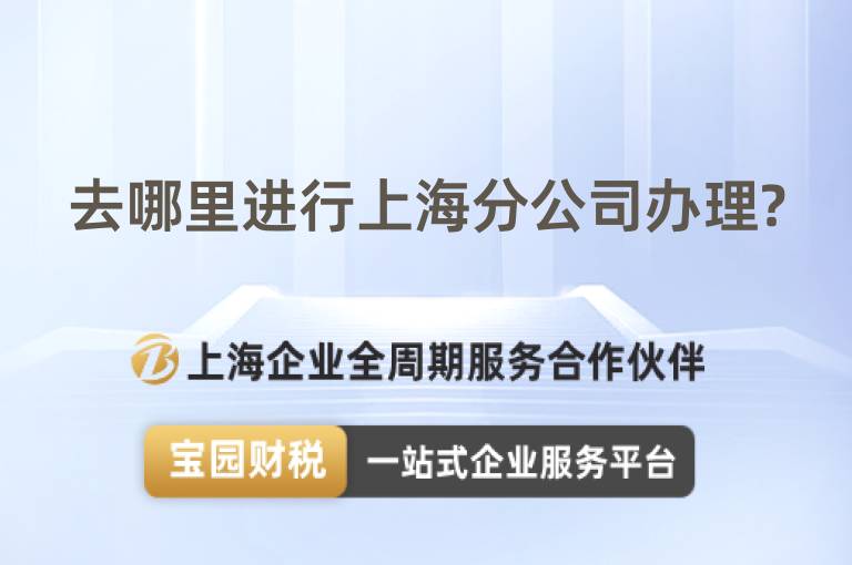 去哪里進(jìn)行上海分公司辦理?