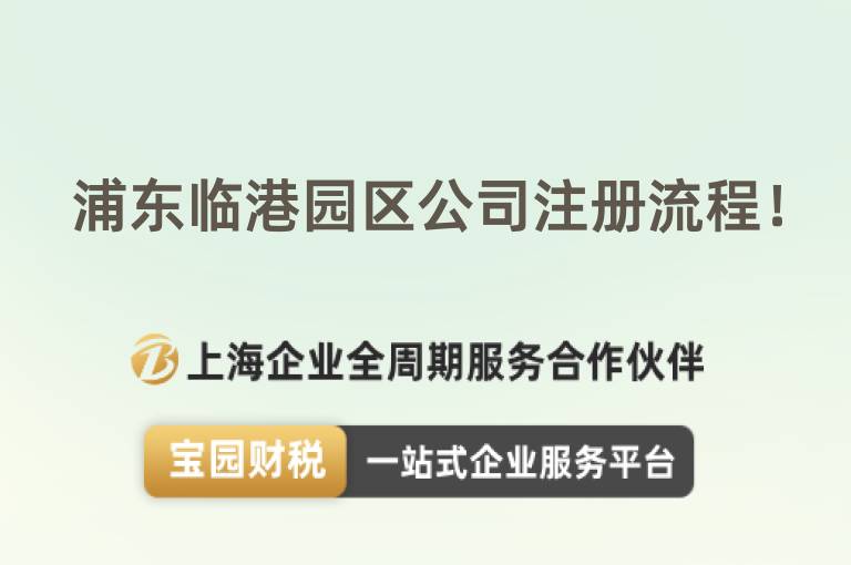 浦東臨港園區公司注冊流程！