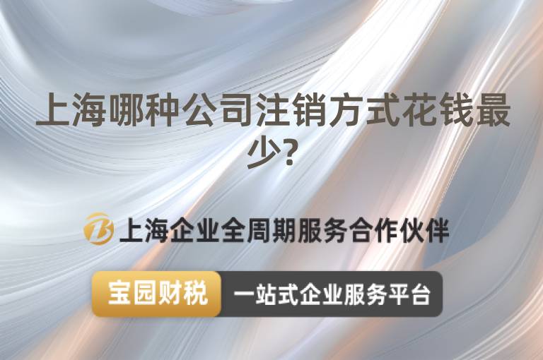 上海哪種公司注銷方式花錢最少?