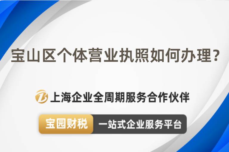 寶山區個體營業執照如何辦理？