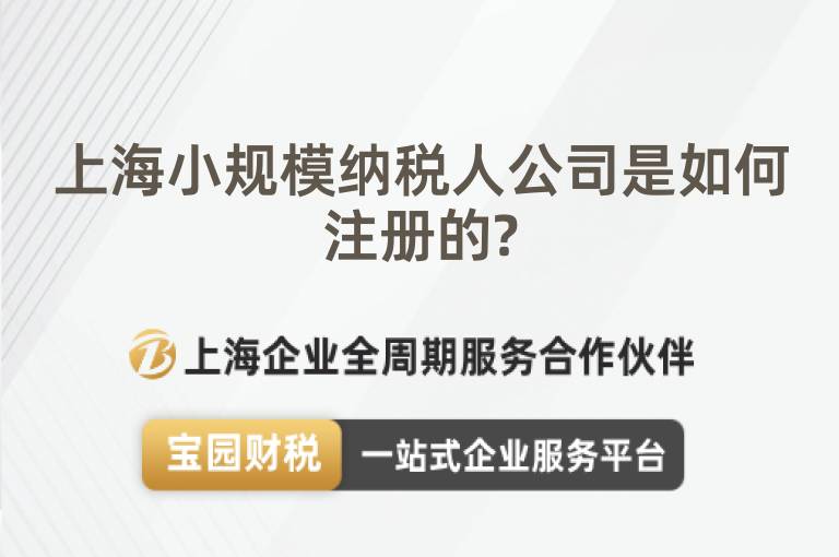 上海小規(guī)模納稅人公司是如何注冊(cè)的?