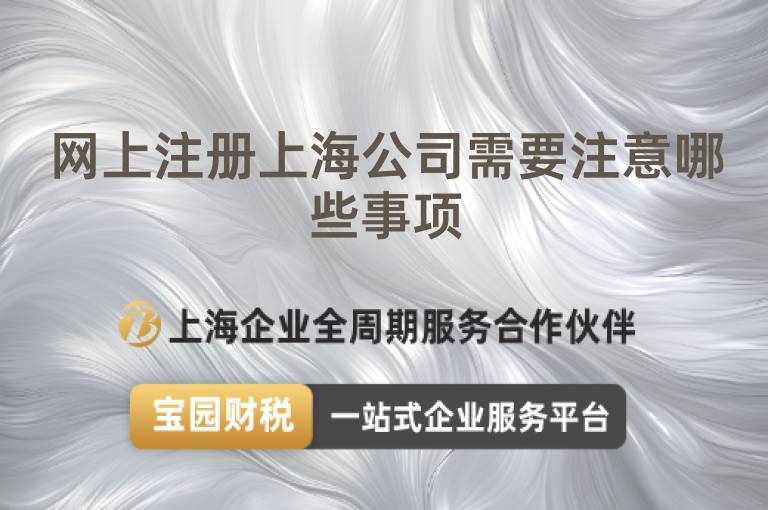 網(wǎng)上注冊上海公司需要注意哪些事項(xiàng)