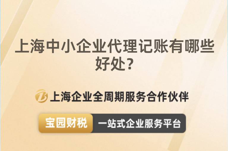 上海中小企業代理記賬有哪些好處？