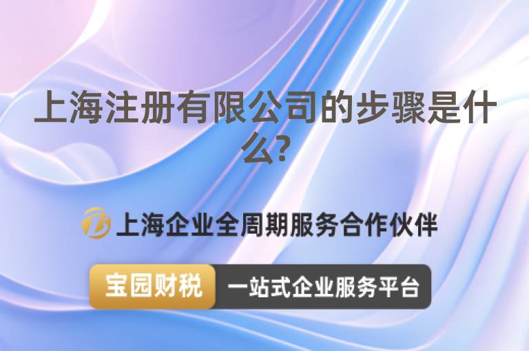 上海注冊有限公司的步驟是什么?