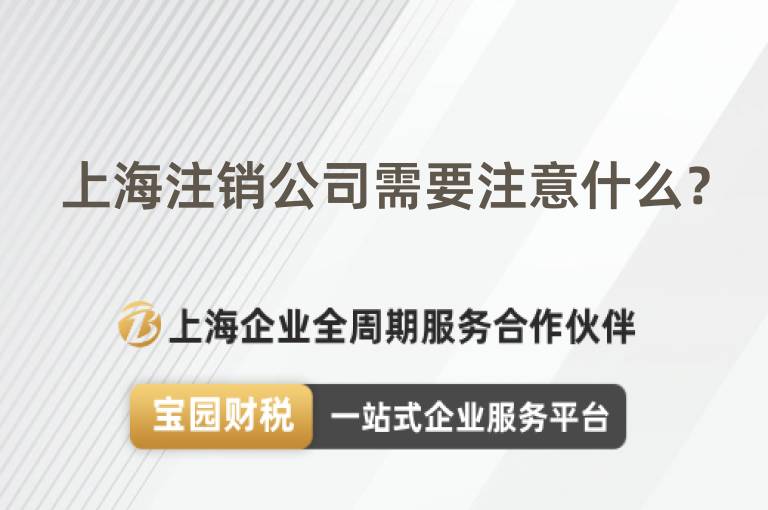 上海注銷公司需要注意什么？