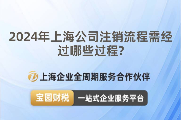 2024年上海公司注銷流程需經過哪些過程?