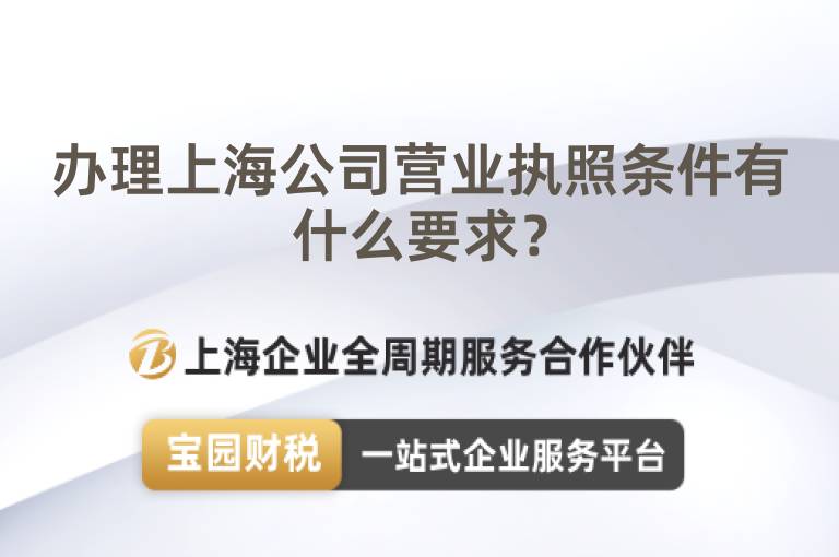 辦理上海公司營業(yè)執(zhí)照條件有什么要求？