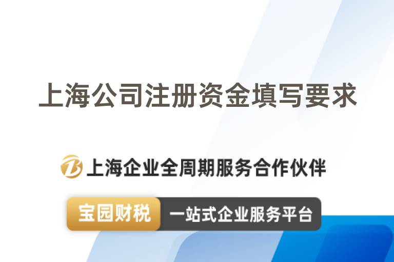 上海公司注冊資金填寫要求