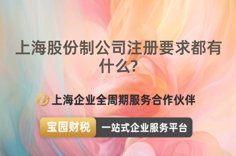 上海股份制公司注冊要求都有什么?