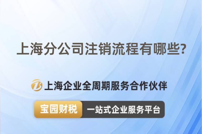 上海分公司注銷流程有哪些?