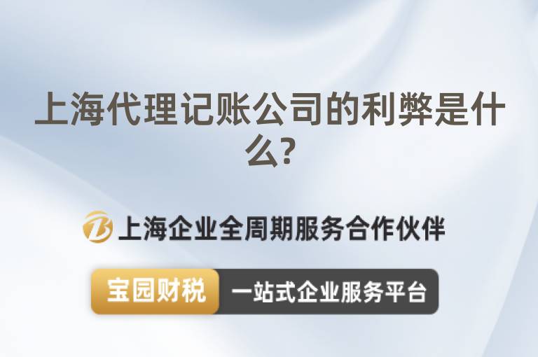 上海代理記賬公司的利弊是什么?
