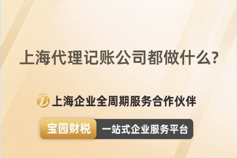 上海代理記賬公司都做什么?