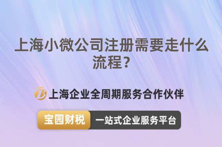 上海小微公司注冊需要走什么流程？