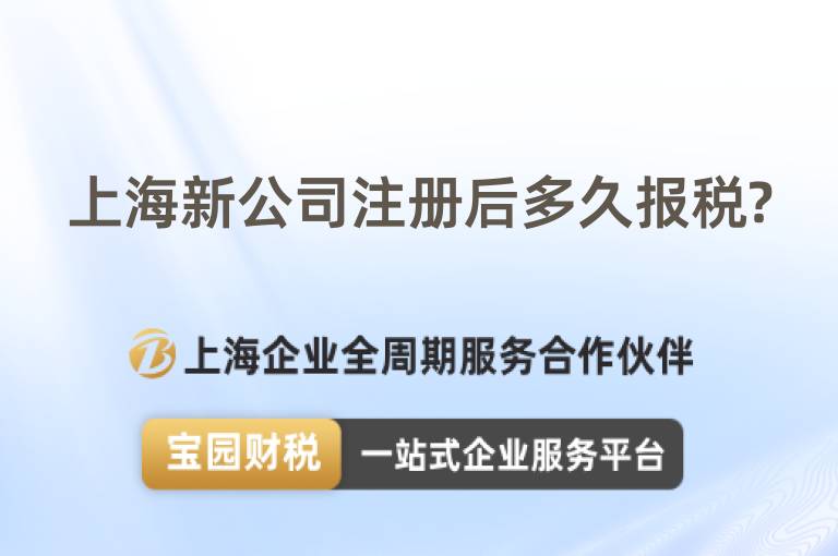 上海新公司注冊后多久報稅?