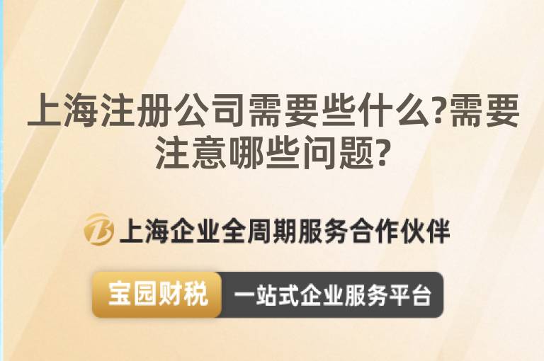 上海注冊公司需要些什么?需要注意哪些問題?