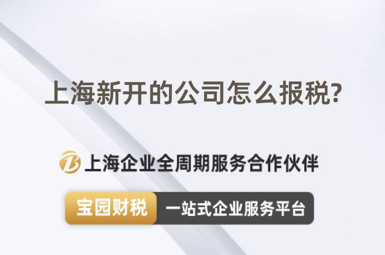 上海新開的公司怎么報稅?