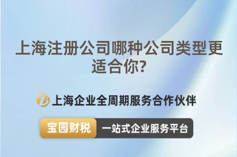 上海注冊公司哪種公司類型更適合你?