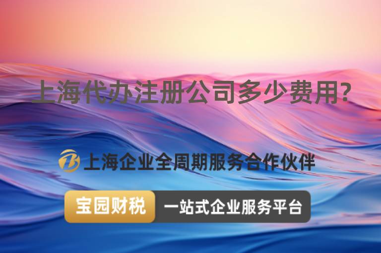 上海代辦注冊公司多少費用?