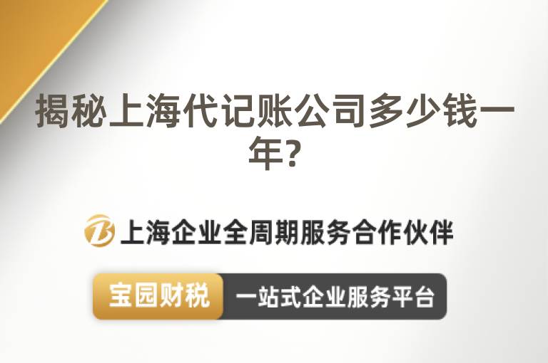 揭秘上海代記賬公司多少錢一年?