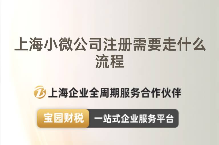 上海小微公司注冊需要走什么流程