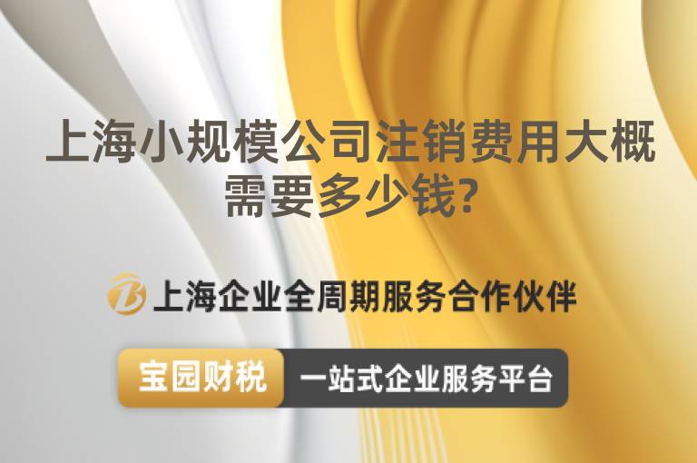上海小規(guī)模公司注銷費(fèi)用大概需要多少錢?