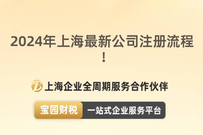 2024年上海最新公司注冊流程！
