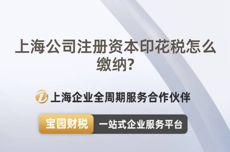 上海公司注冊資本印花稅怎么繳納?