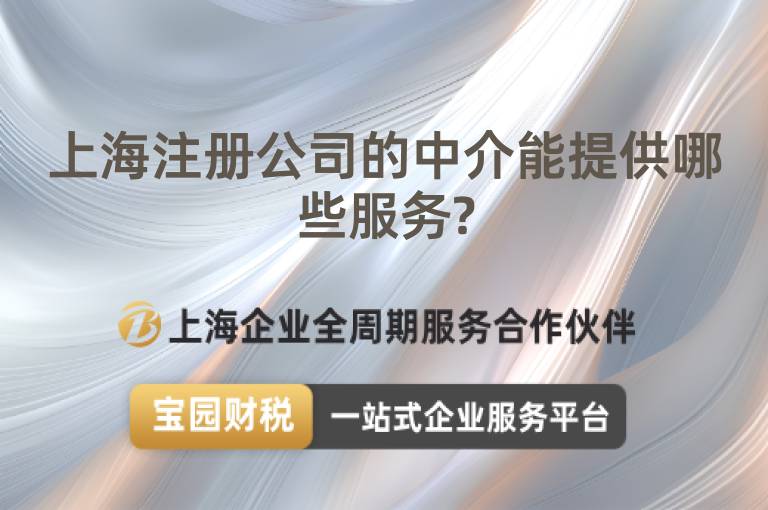 上海注冊(cè)公司的中介能提供哪些服務(wù)?