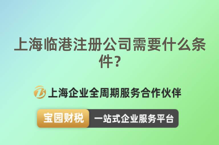 上海臨港注冊公司需要什么條件？