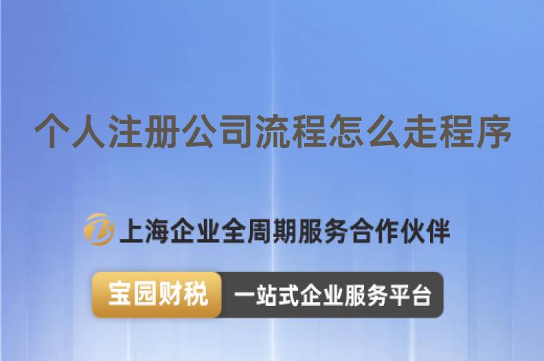 個人注冊公司流程怎么走程序