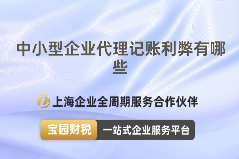 中小型企業代理記賬利弊有哪些
