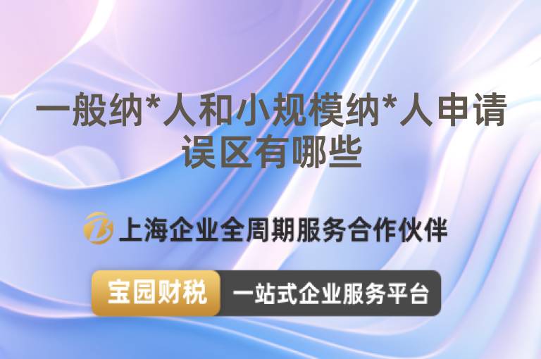 一般納*人和小規(guī)模納*人申請(qǐng)誤區(qū)有哪些