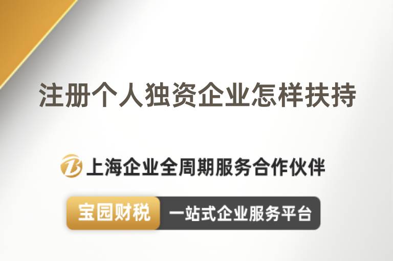 注冊個人獨資企業怎樣扶持