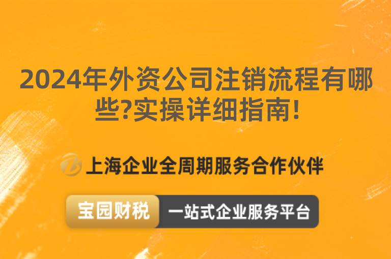 2024年外資公司注銷(xiāo)流程有哪些?實(shí)操詳細(xì)指南!