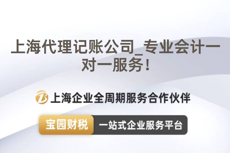上海代理記賬公司_專業會計一對一服務！