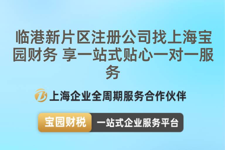 臨港新片區(qū)注冊(cè)公司找上海寶園財(cái)務(wù) 享一站式貼心一對(duì)一服務(wù)