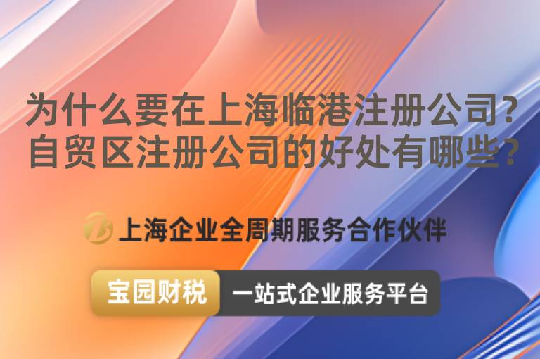 為什么要在上海臨港注冊公司？自貿區注冊公司的好處有哪些？