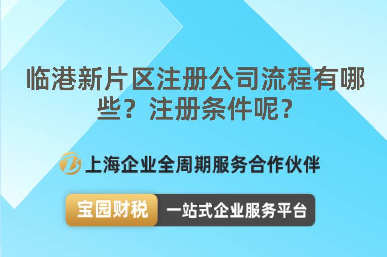 臨港新片區注冊公司流程有哪些？注冊條件呢？
