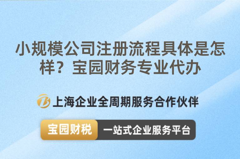小規(guī)模公司注冊(cè)流程具體是怎樣？寶園財(cái)務(wù)專業(yè)代辦