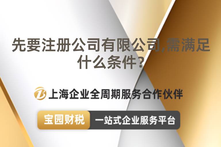 先要注冊公司有限公司,需滿足什么條件？