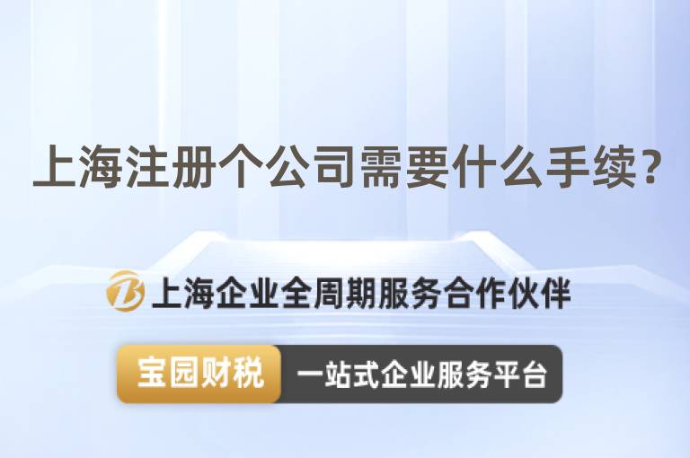 上海注冊個公司需要什么手續？