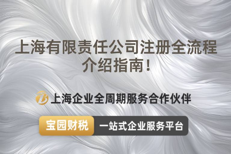 上海有限責任公司注冊全流程介紹指南！