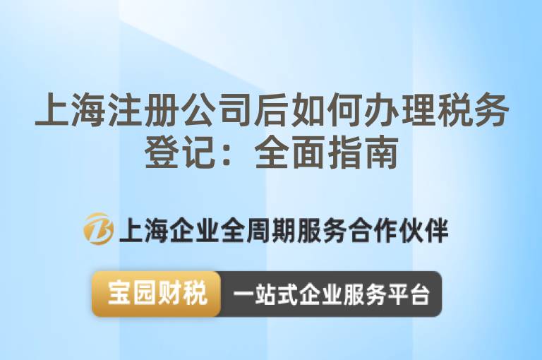 上海注冊公司后如何辦理稅務(wù)登記：全面指南